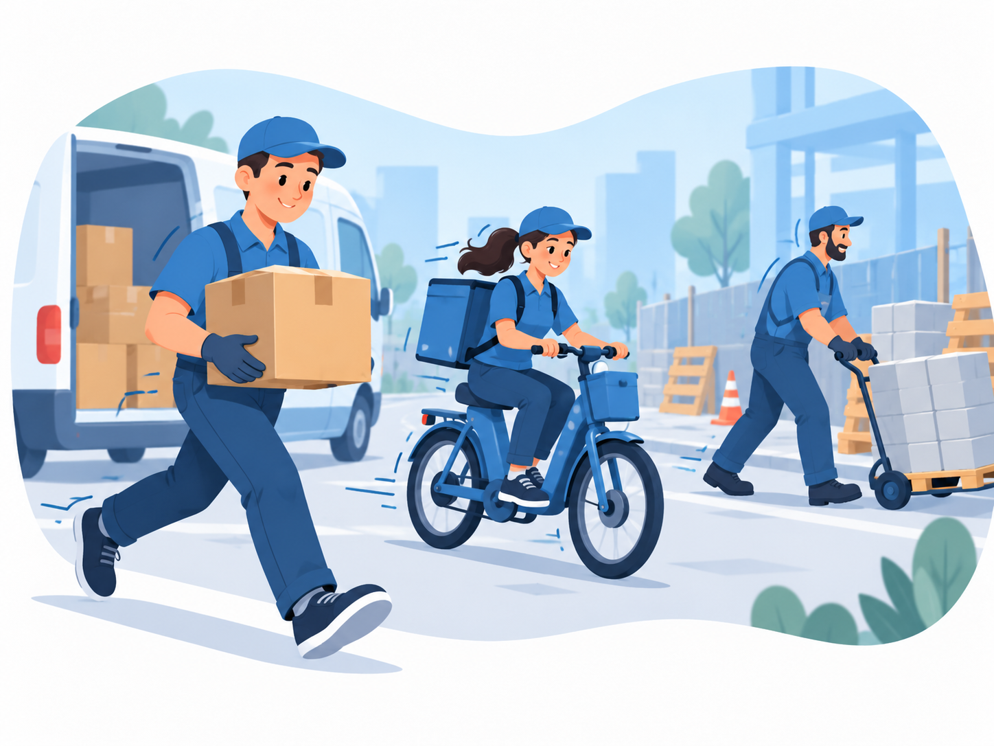 Illustration of field and delivery support workers